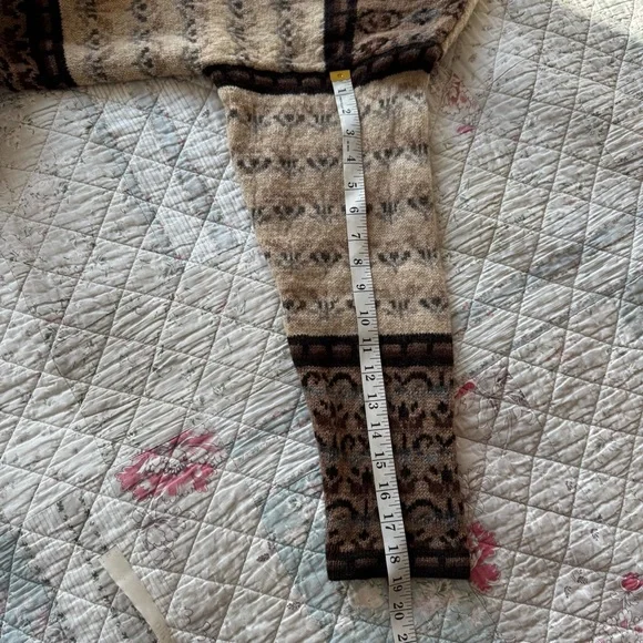 Northern Isles 100% Beige and Brown Patterned Cardigan Size M - Picture 7 of 7